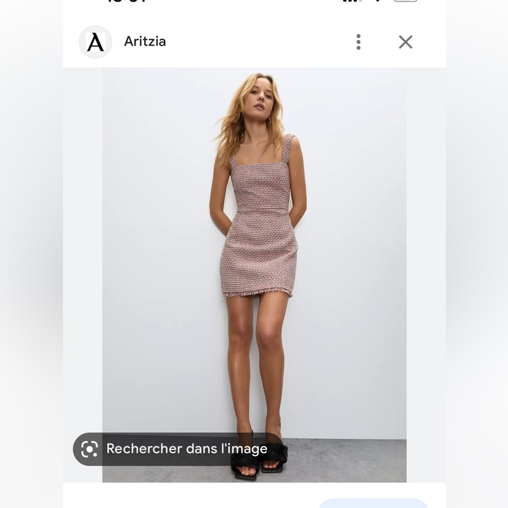 Aritzia Times tweed dress 8